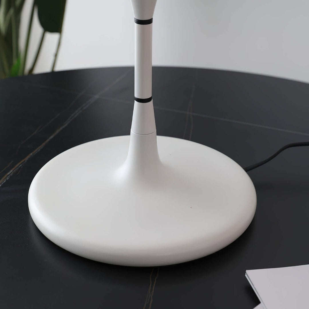 Modern Dome Table Lamp with Black Trim
