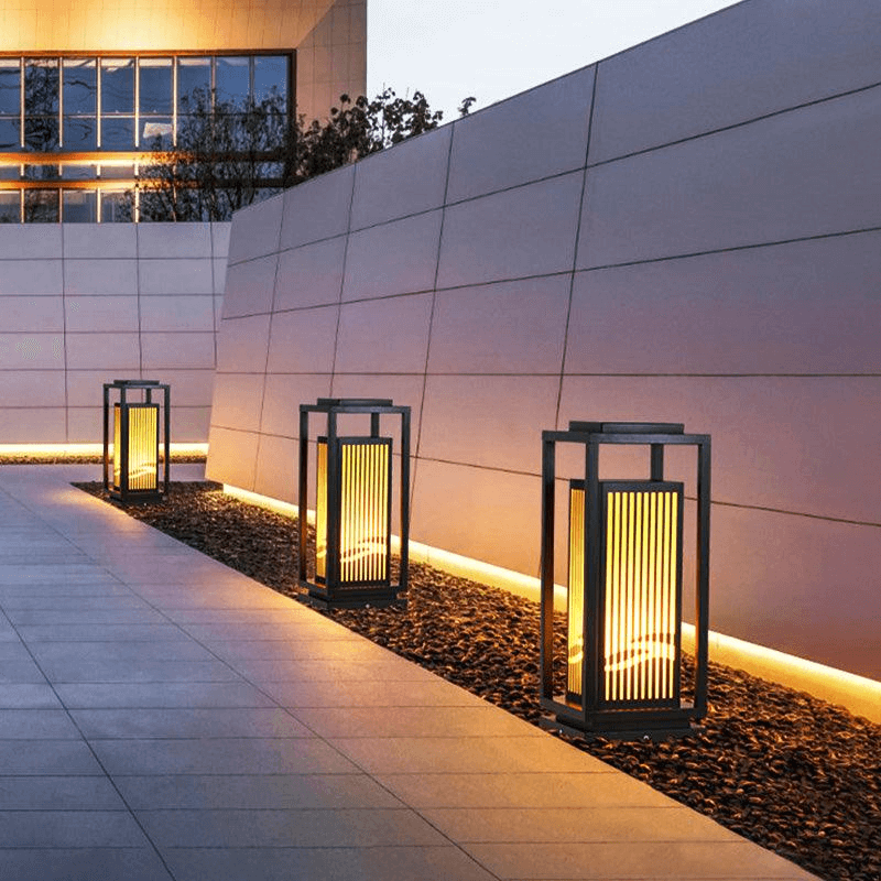 Solar LED Outdoor Post Light, Waterproof Garden Lamp