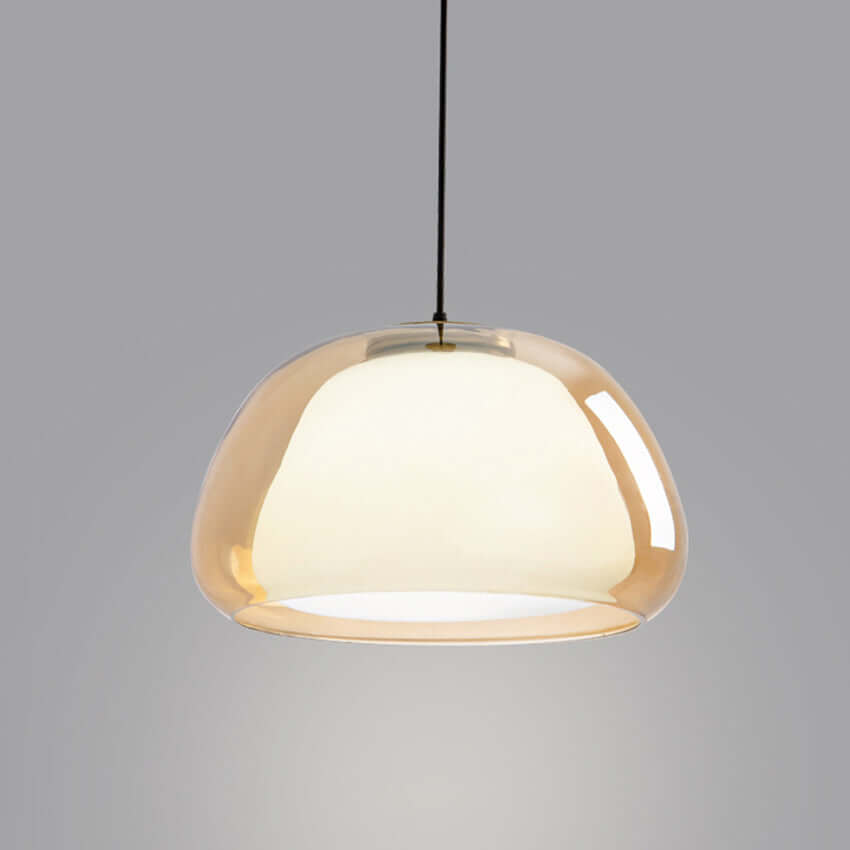 Modern White Glass Pendant Light