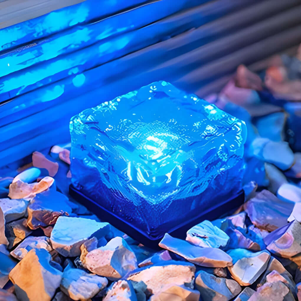 Solar Garden Light Square Crystal Outdoor LED Lamp
