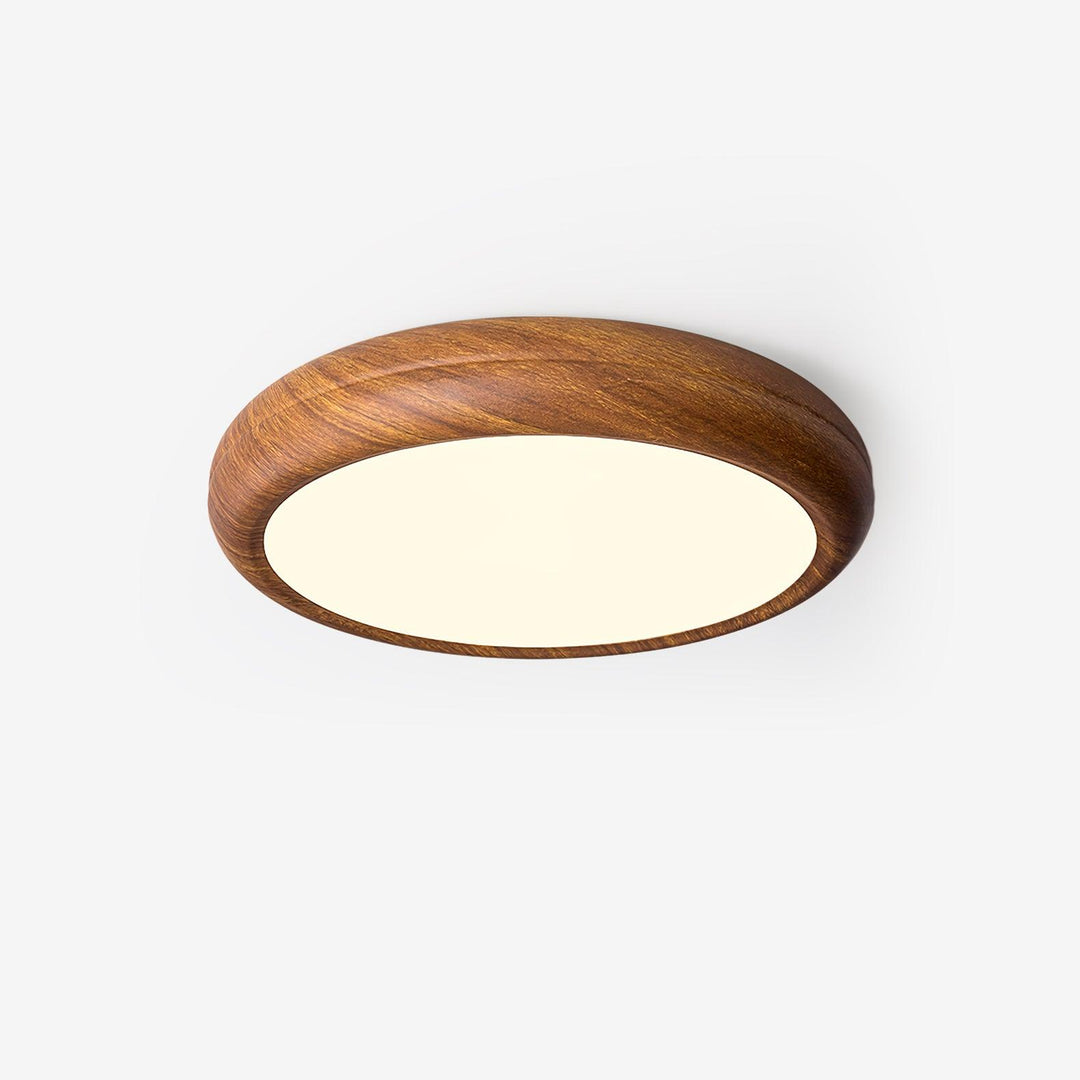 Modern Wood Grain LED Ceiling Light Fixture