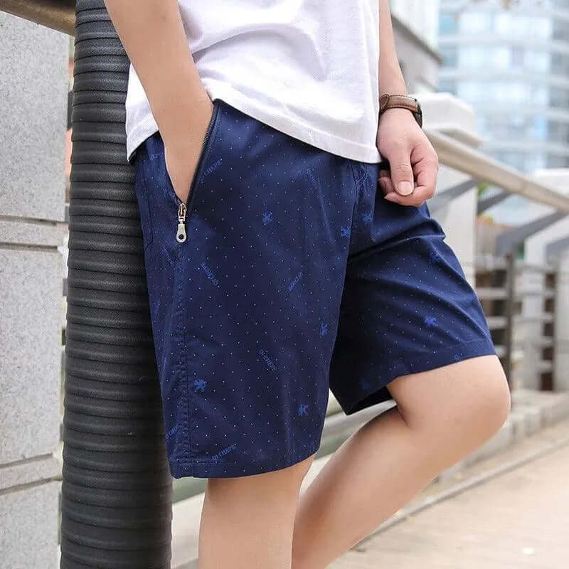 Men's Casual Shorts with Zipper Pocket