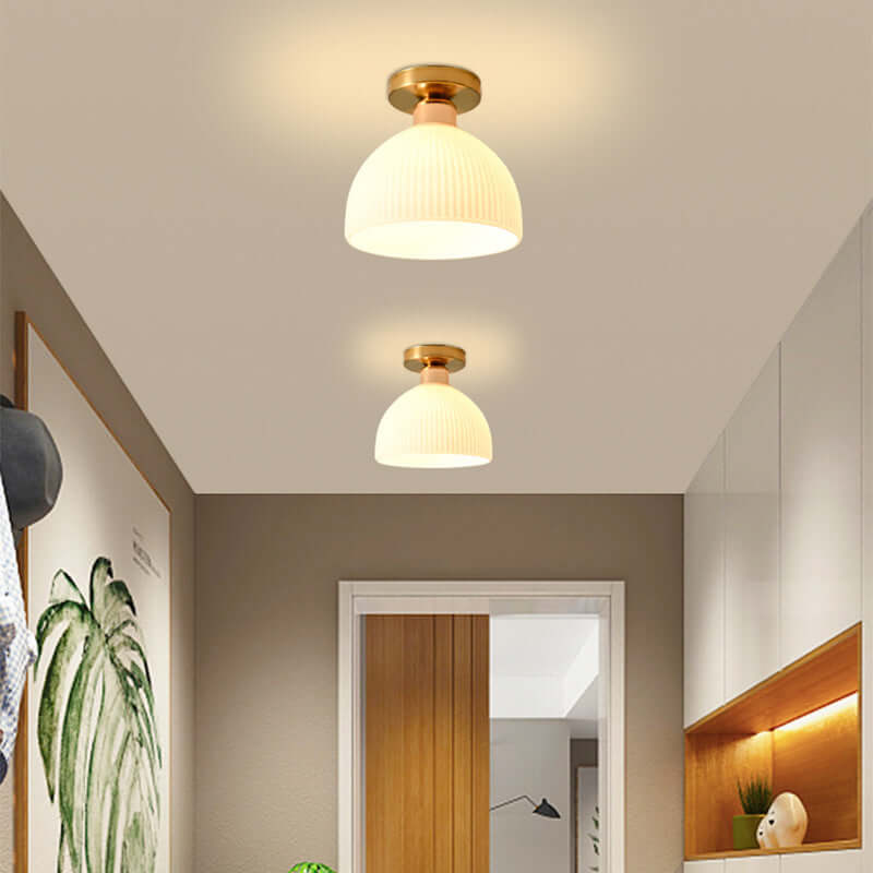 Milk White Glass Ceiling Lamp