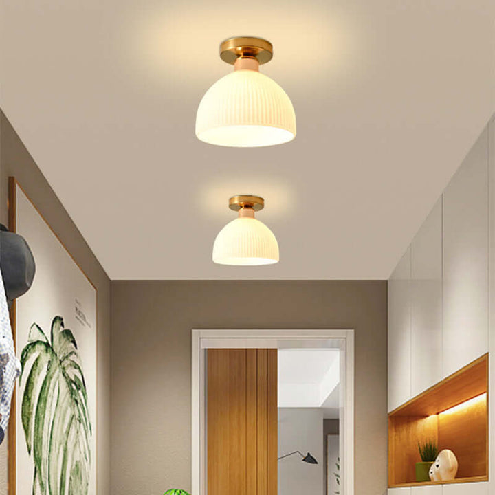 Milk White Glass Ceiling Lamp