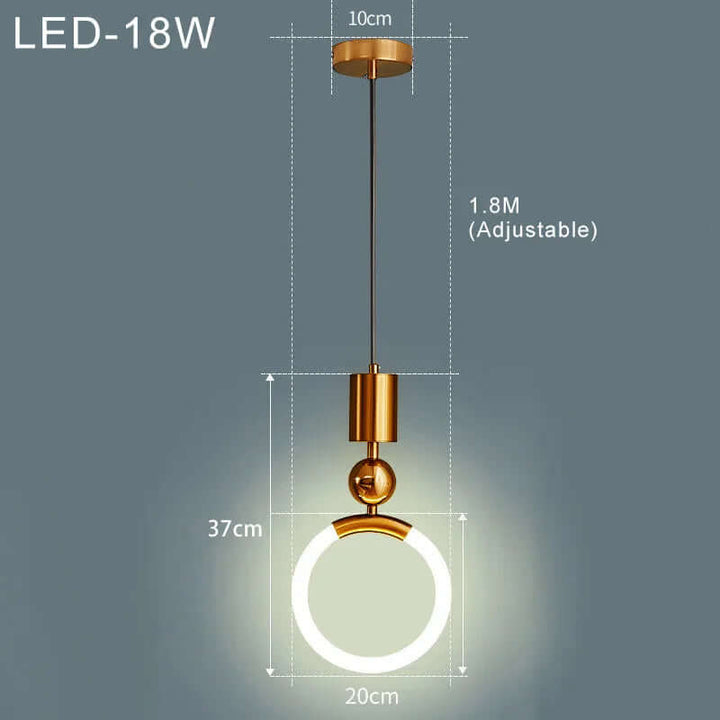Modern LED Pendant Light Fixture for Minimalist Home Decor
