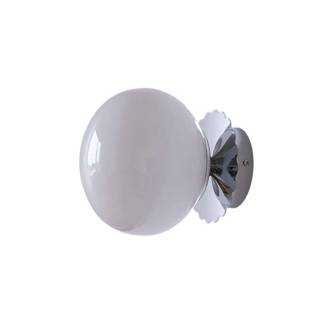 Pink Glass & Metal Sconce Light - 20cm