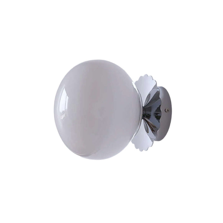 Pink Glass & Metal Sconce Light - 20cm