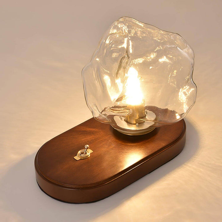 Elegant Glass Table Lamp with Metal Base