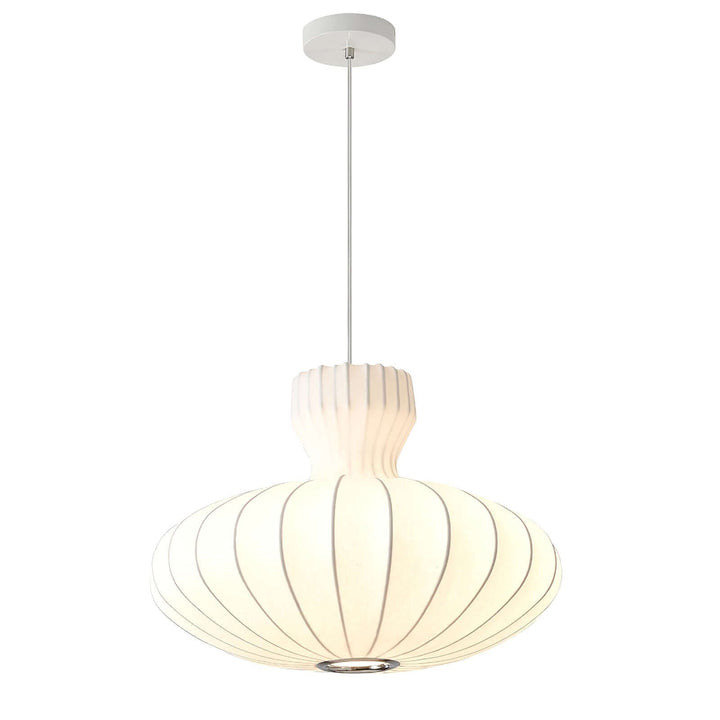 Pleated Silk Pendant Lamp