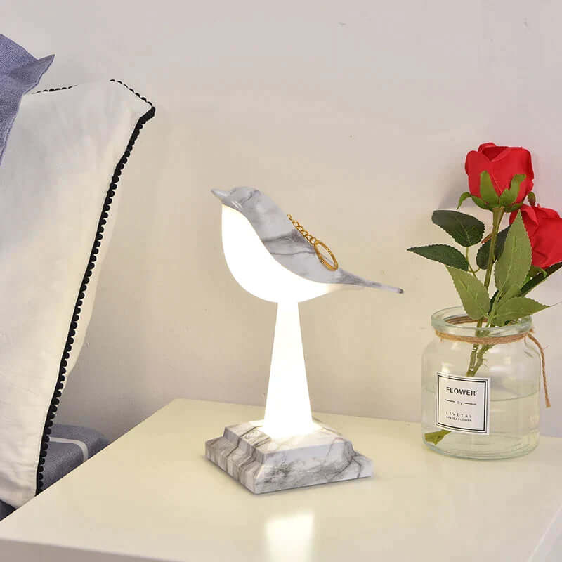 Decorative Bird Table Lamp with Touch Charging