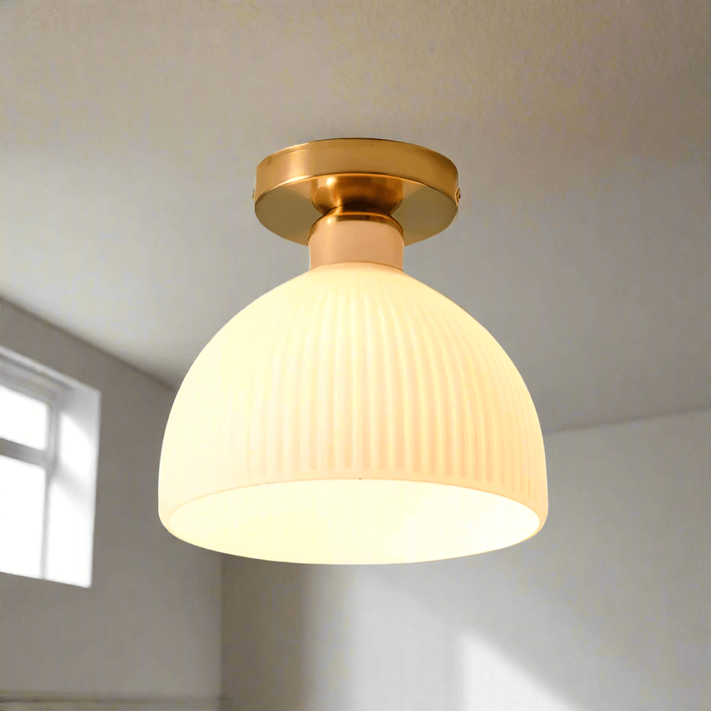 Milk White Glass Ceiling Lamp