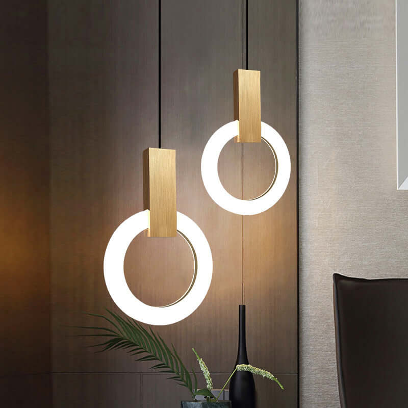 Modern Acrylic Ring LED Pendant Light