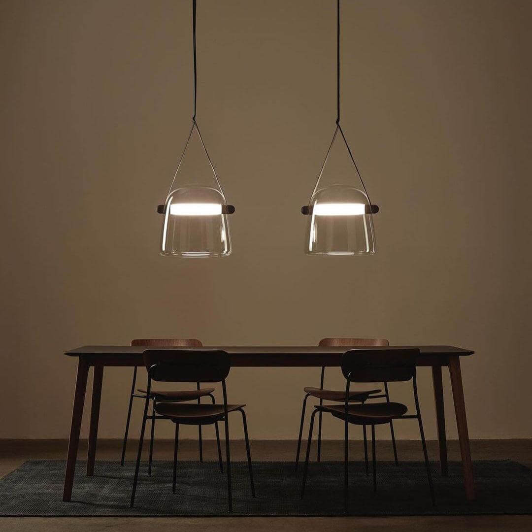 Modern Pendant Lamp with Metal Accents
