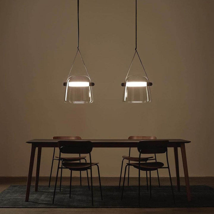 Modern Pendant Lamp with Metal Accents