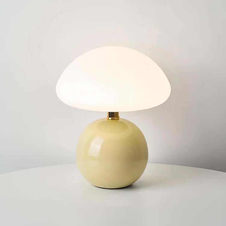 Ceramic Mushroom Lamp with Adjustable LED Light