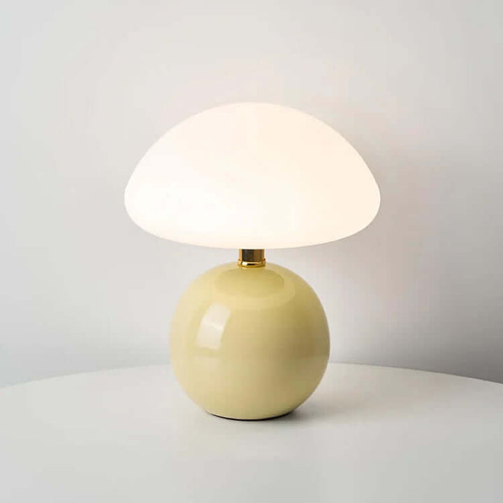 Ceramic Mushroom Lamp with Adjustable LED Light