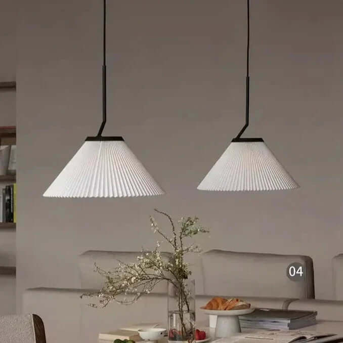 Pleated Cream Pendant Lamp