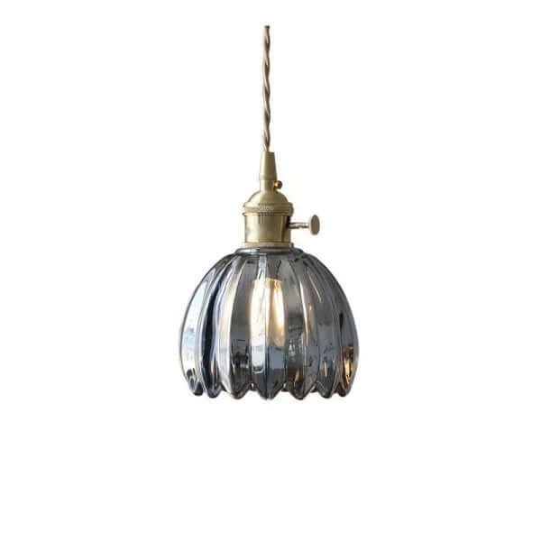 Retro Glass Flower Pendant Light