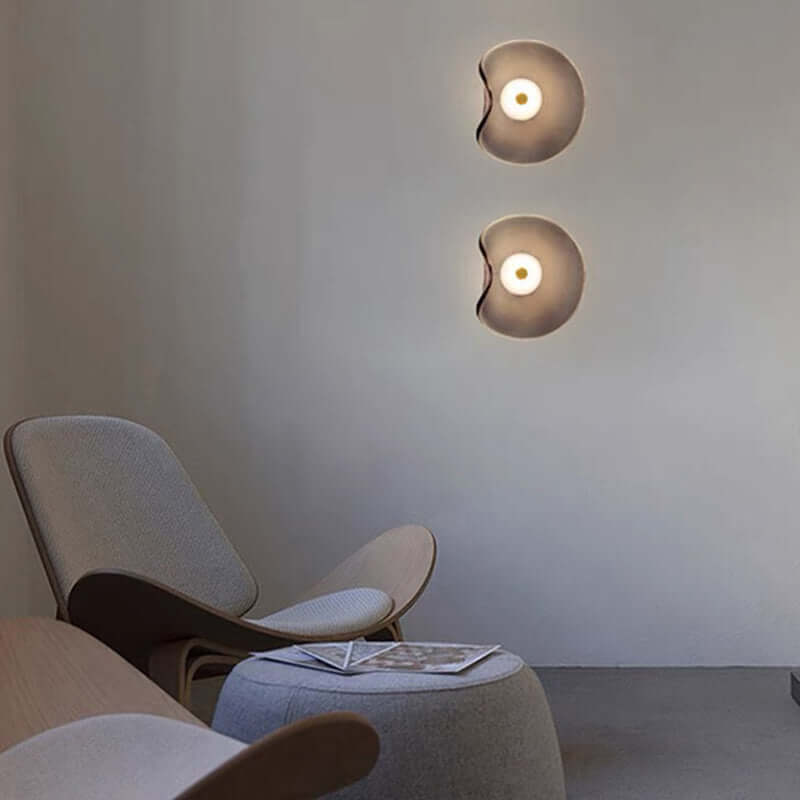 Modern Amber Glass Wall Light