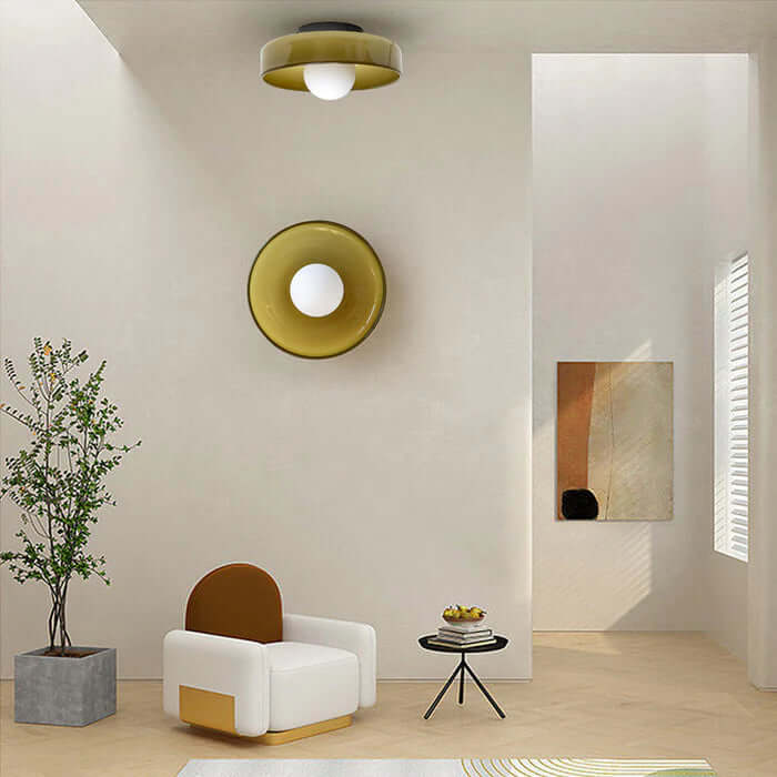 Modern Round Glass Ceiling Light Fixture