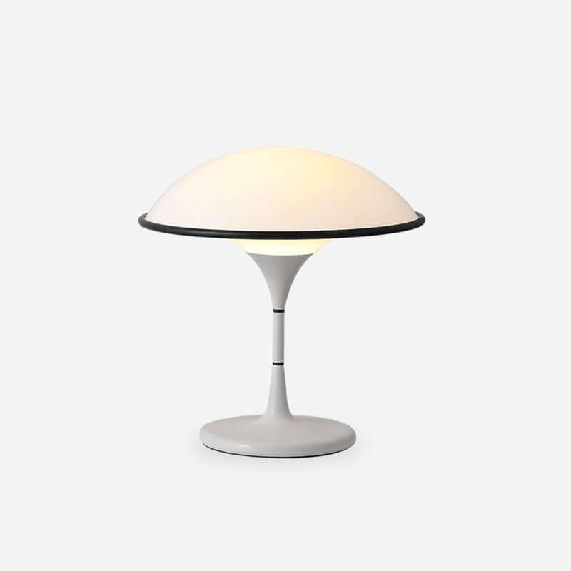 Modern Dome Table Lamp with Black Trim