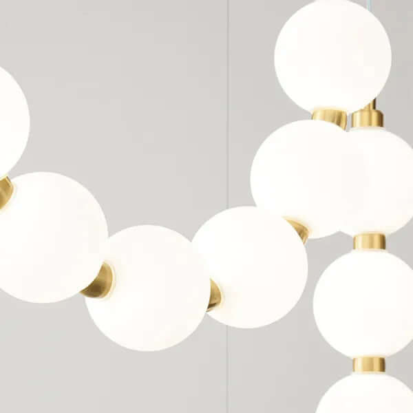 Elegant Pearl Chandelier with Acrylic Accents