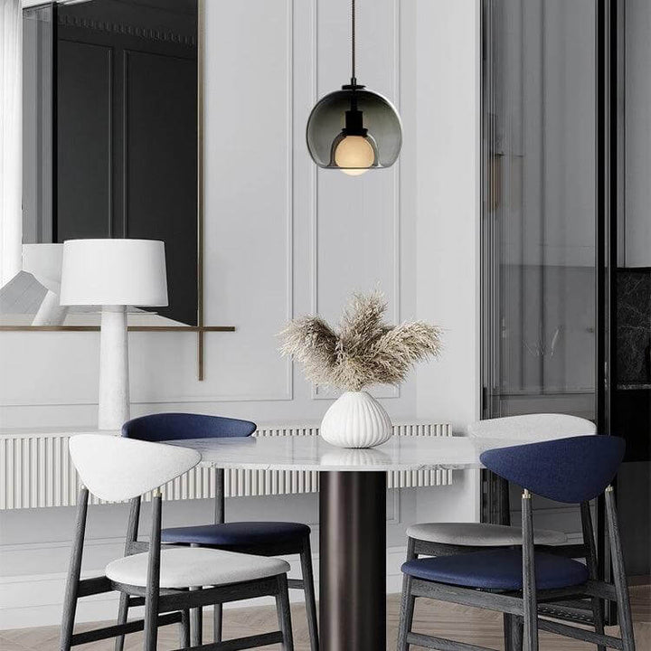 Modern Glass Pendant Light, 25cm Diameter