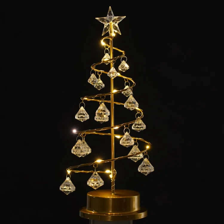 Crystal LED Christmas Tree - Battery Powered - 33cm