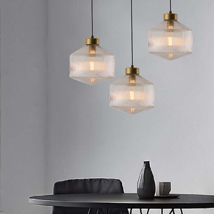 Modern Glass Drum Pendant Light