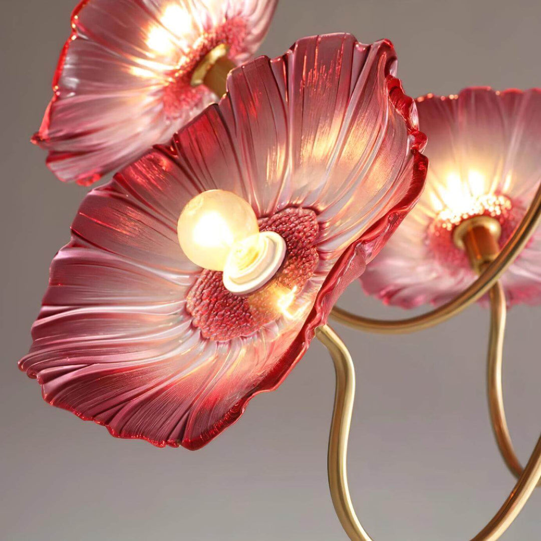 Elegant Frosted Glass Flower Chandelier