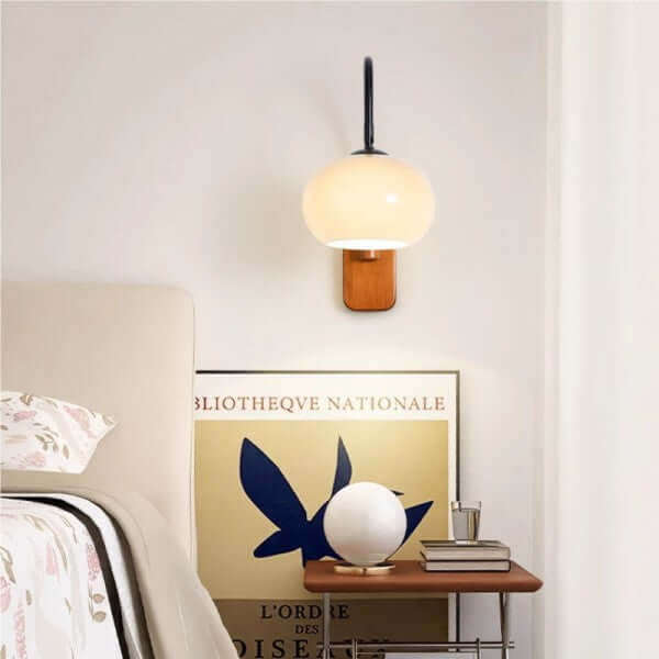 Rotatable Glass Wall Light, Persimmon