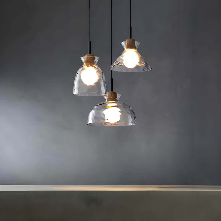 Modern Glass Chandelier for Dining Room, Entryway or Kitchen Lighting