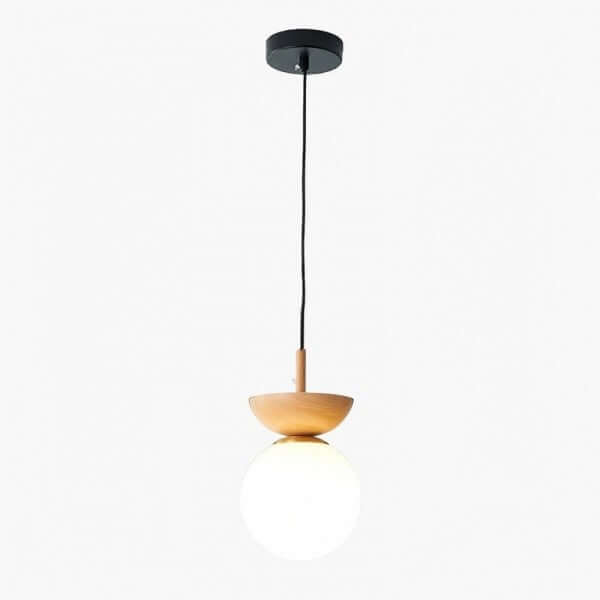 Modern Semi-Wooden Pendant Light