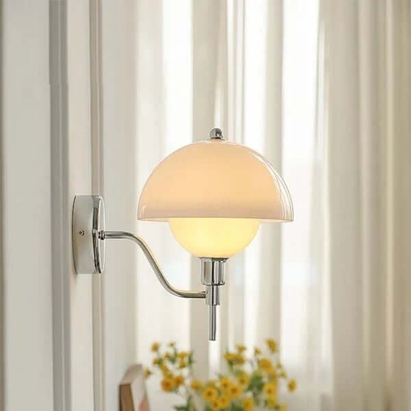 Elegant Mushroom Glass Wall Light