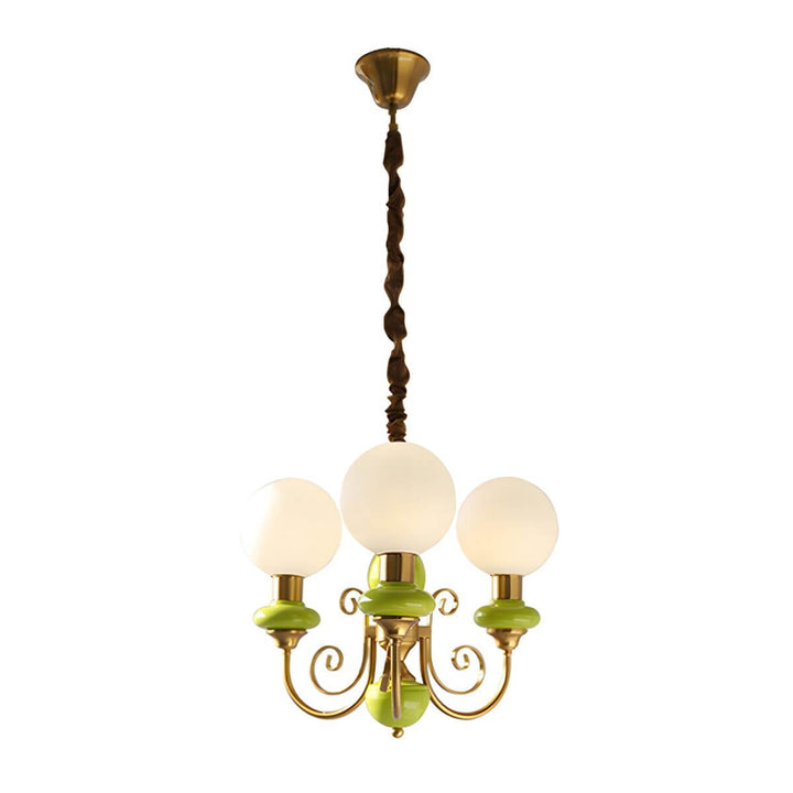 Elegant Green Onyx Chandelier | 3 & 5 Heads