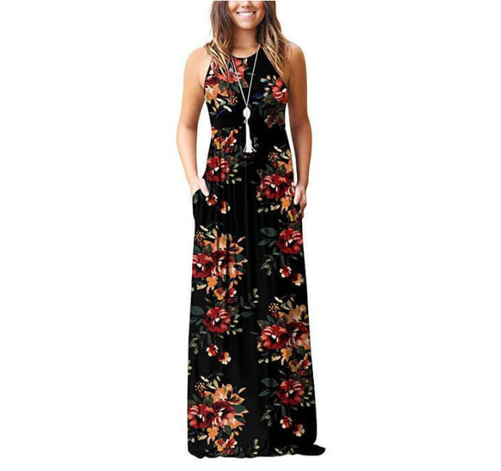 Floral Midi Dress - Breathable & Elegant