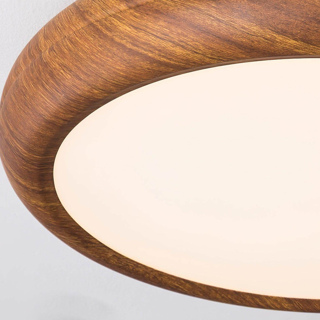 Modern Wood Grain LED Ceiling Light Fixture