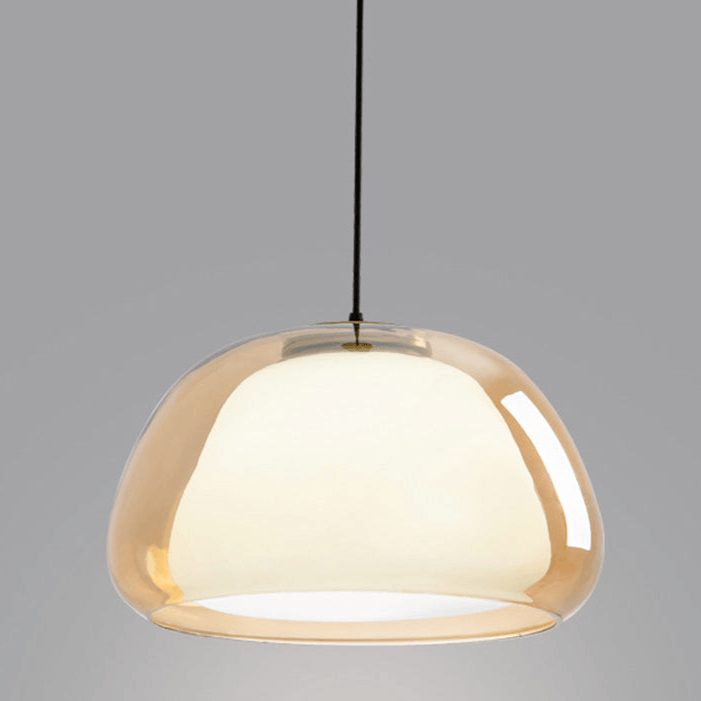 Modern White Glass Pendant Light