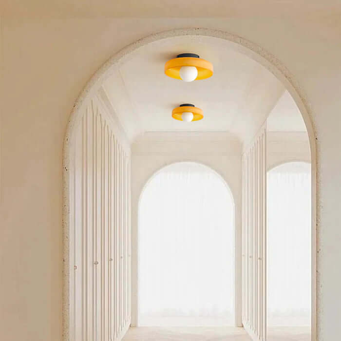 Modern Round Glass Ceiling Light Fixture