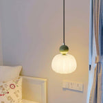 Green & White Plastic Lampshade