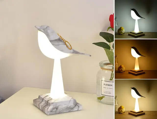 Decorative Bird Table Lamp with Touch Charging
