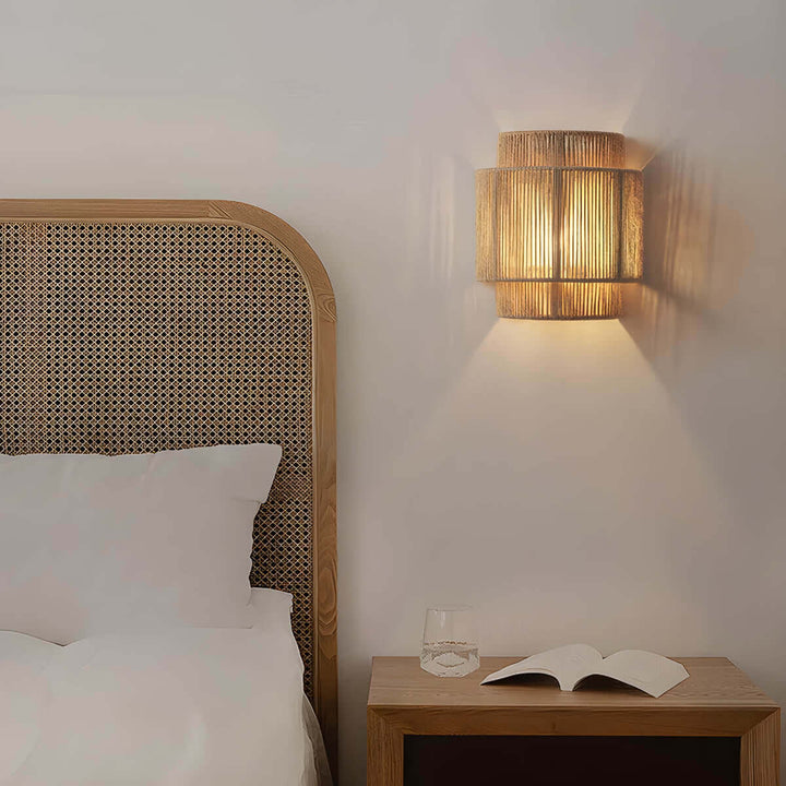 Natural Rope Wall Light Fixture 25x23cm