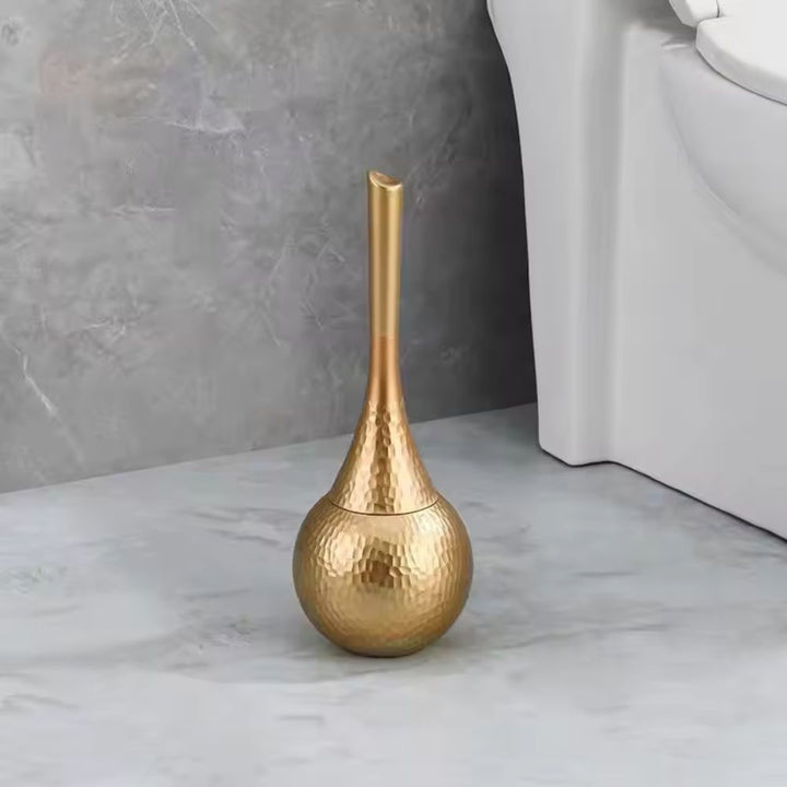 Black Luxe luxury toilet brush with sleek modern design, perfect bathroom accessory for elegant home hygiene.