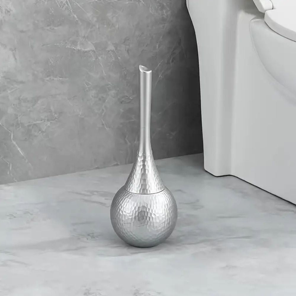 Ivory Pearl luxury toilet brush; elegant, durable bathroom accessory for modern decor & effective toilet cleaning.