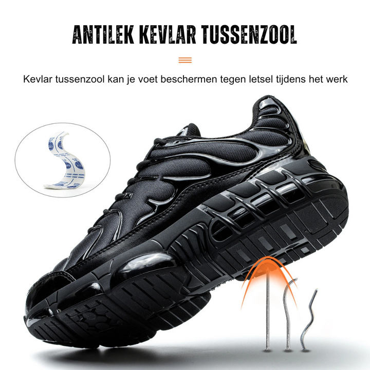 Ultimate protection with men's steel toe safety shoes. Durable, black, slip-resistant work footwear for industrial professionals.