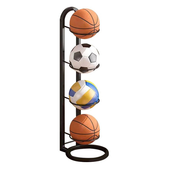 Efficient sports ball storage solution, maximizing floor space in garages, gyms, and home sports areas.
