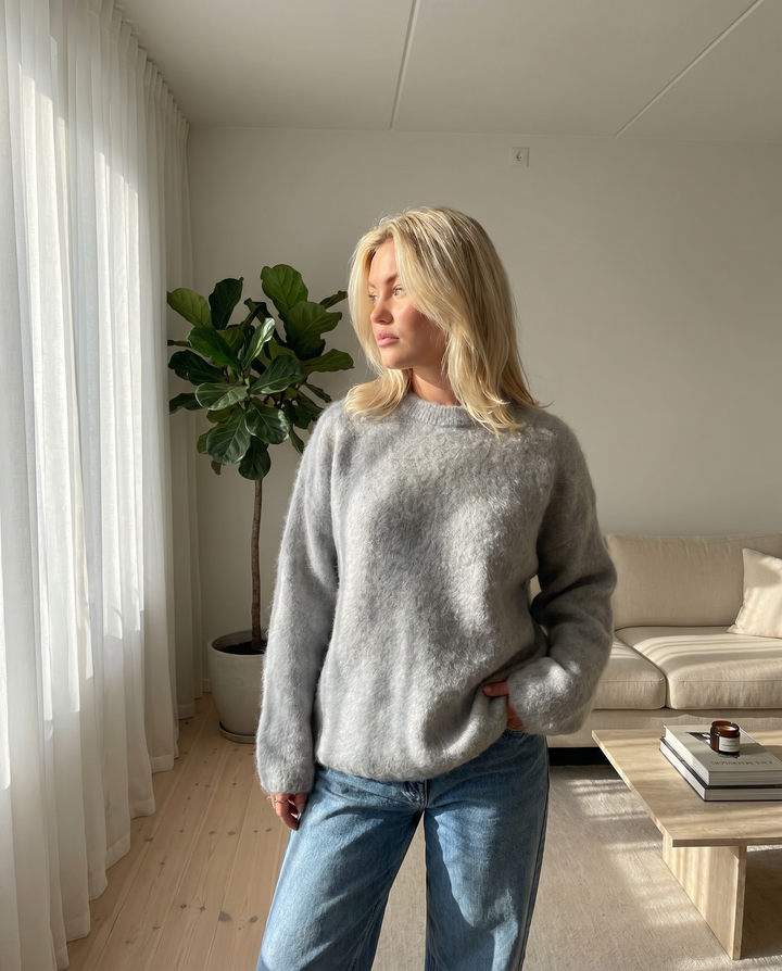 Burgundy women's cozy elegant relaxed fit sweater, a chic pullover perfect for comfort.