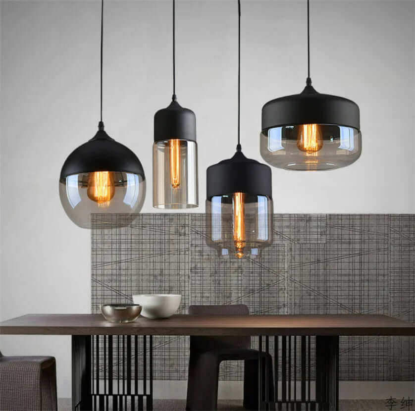 Elegant Glass Pendant Light with Adjustable Cable