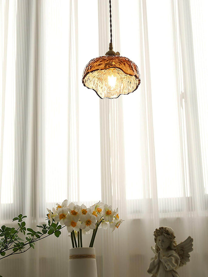 Brown Glass Pendant Light Fixture