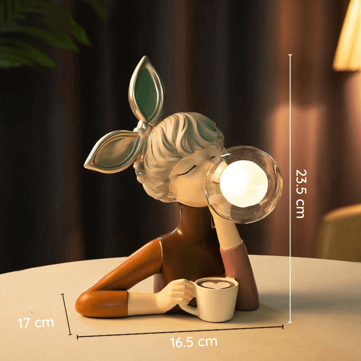 Elegant Resin Table Lamp with USB Power